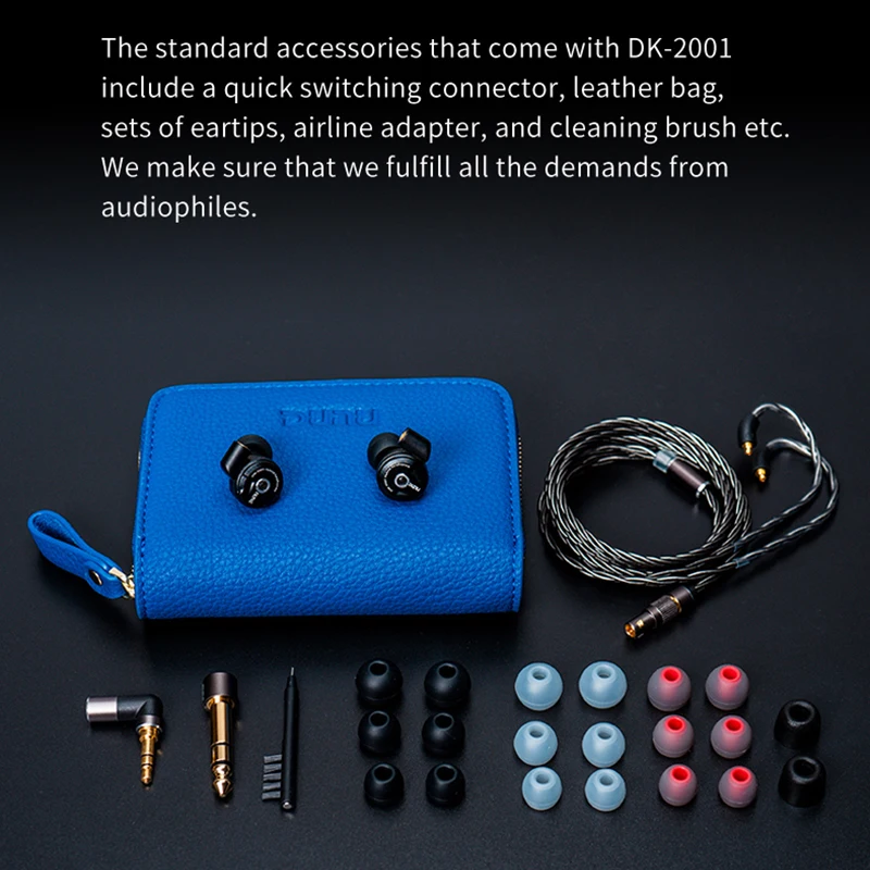 DUNU DK2001 HiFi Audio 3BA+1DD Hybrid Drivers In