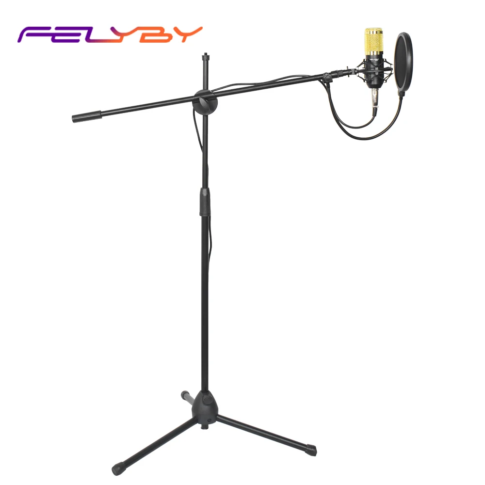 FELYBY bm 800 конденсаторный микрофон для компьютерной аудио студии вокальный Rrecording с напольной подставкой микрофон держатель караоке микрофон