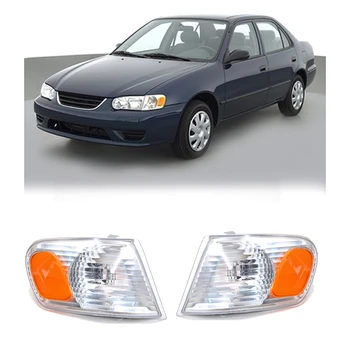 

1 Pair Turn Signal Corner Marker Lights 81510-02070 81520-02070 for 2001-2002 TOYOTA Corolla