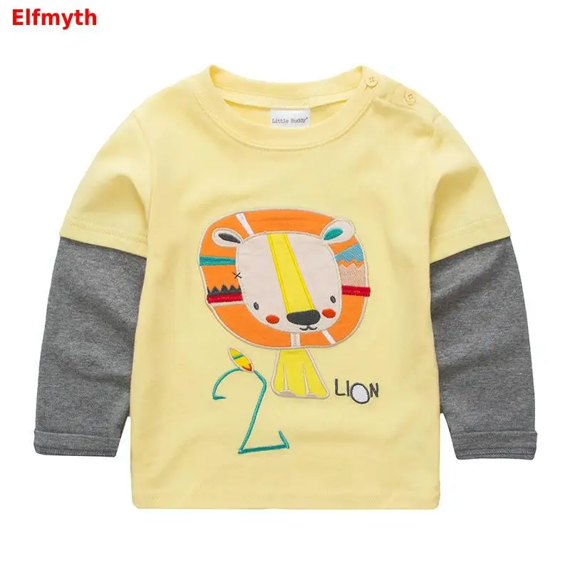 Детская футболка, одежда, футболка для мальчиков, Camisetas, топы с длинными рукавами с изображением животных для девочек, vetement enfant fille Garcon Baby Roupas Menino