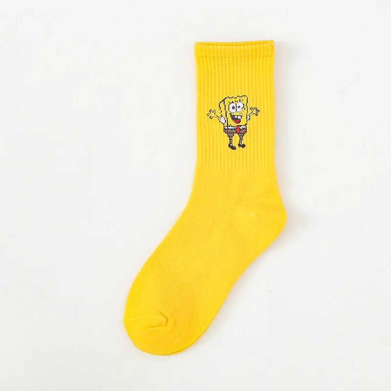Аниме губки детские носки с принтом с изображением морской звезды Патрика для Капитан Eugen H чехол-Броня из АБС-пластика Кребс Squidward щупалец для женщин хлопковые носки, с героями мультфильмов, повседневная одежда