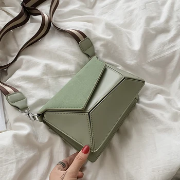 

luxury brand shoulder bags for women 2020 Irregular bags Wide shoulder strap square bag bag bolsa feminina сумка женская wallet