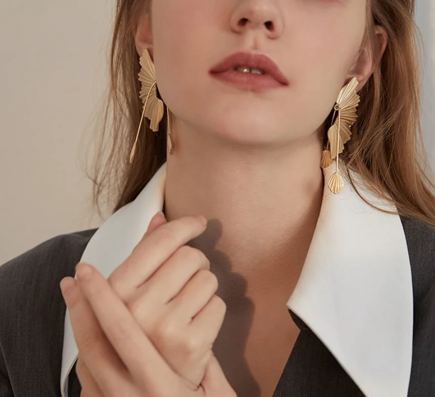 2023 trend 925 Silver Needle Simple Long Section Korean Style Shaped Earrings fpr women Fashion Jewelry