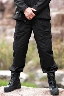 Plaid Fabric Water Repellent Wear-resisting Tactical Combat Training Pants Outdoor Hiking Loose Straight Overalls Pants hiking pants