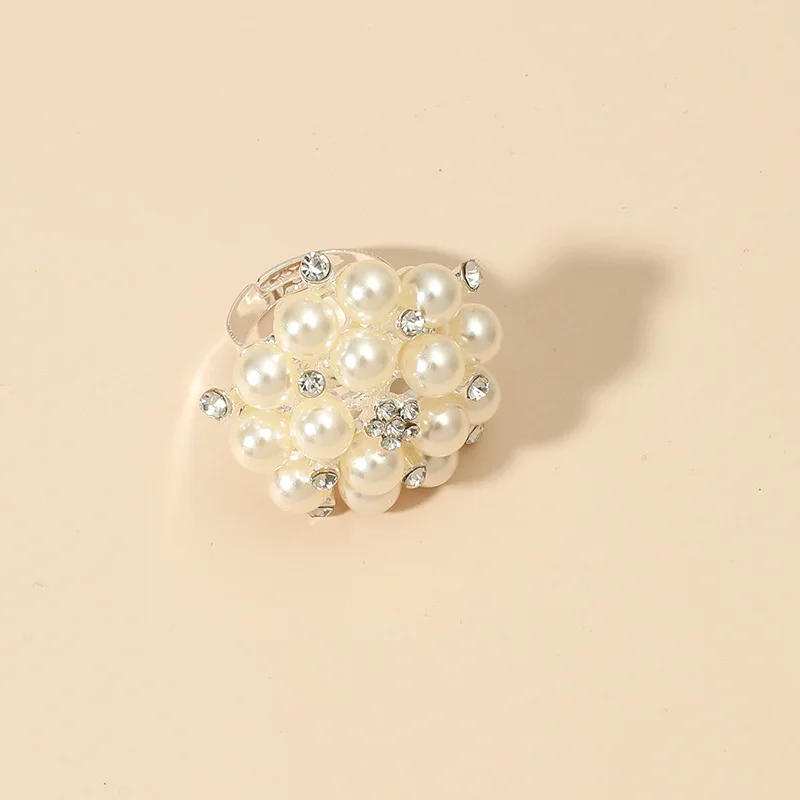 Korean Style Pearl Zircon Ring Wedding Rings Finger Rings Womens Ring for Women Girl