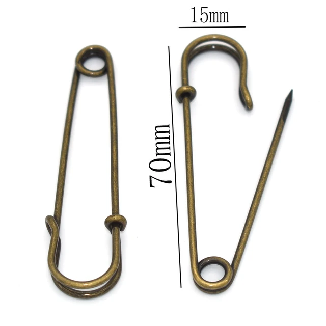 70mm Antique Bronze Safety Pin Clothing Shawl Pin Brooch Pins Large Safety  Pin Giant Safety Pins Metal Pins Brooch Safety 6pcs - Pins & Pincushions -  AliExpress