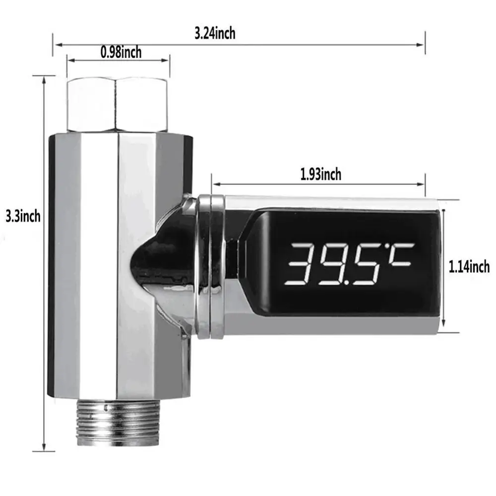 Digital Display Water Shower Thermometer Electricity Water Temperature Monitor Energy Smart Meter for Baby Care