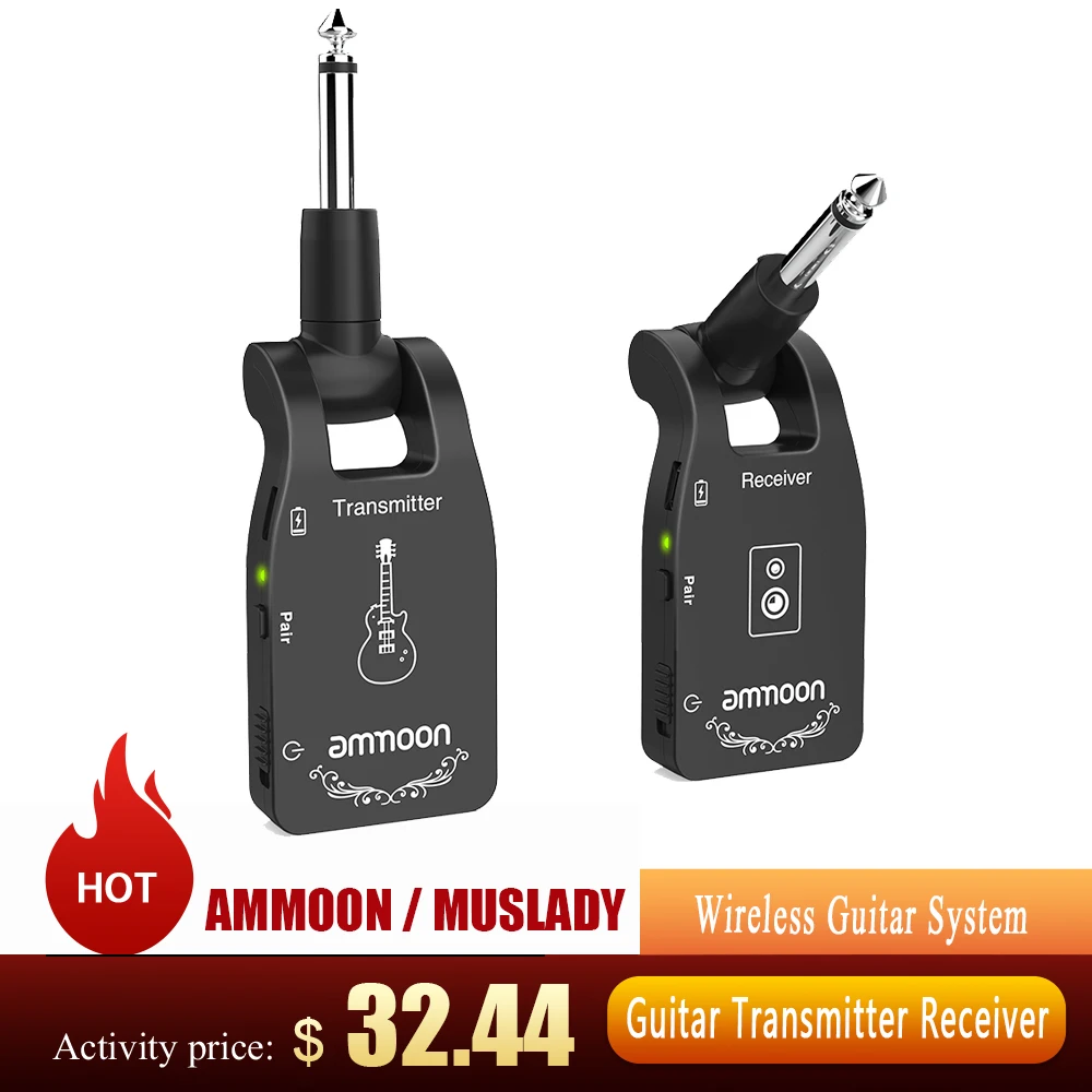 Беспроводной аккумулятор Muslady Ammoon 2 4G дальность передачи 30 м аксессуары для