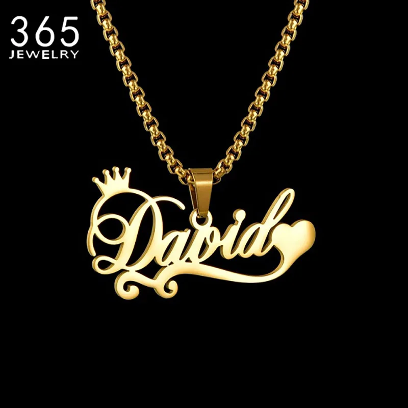 Custom Names Heart Necklace Namplate 