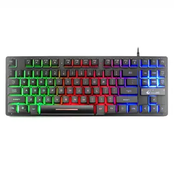 

87keys Gaming Mechanical Keyboard Wired Keyboard RGB Mix Backlit LED USB For Gamer PC Laptop Desktop Computer TSLM1