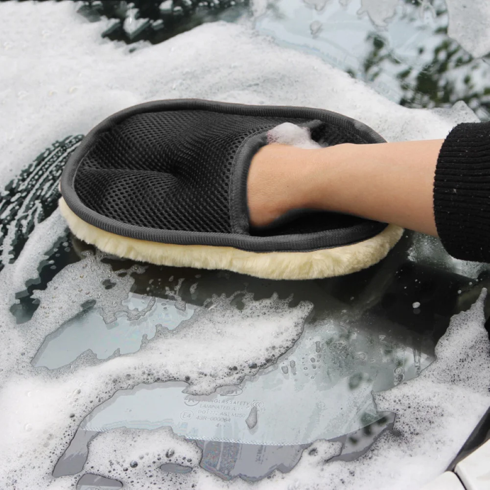 Автомобильный Стайлинг 15*24 см, автомобильная щетка для чистки автомобиля, шерсть, мягкие перчатки для мытья автомобиля, щетка для чистки автомобиля