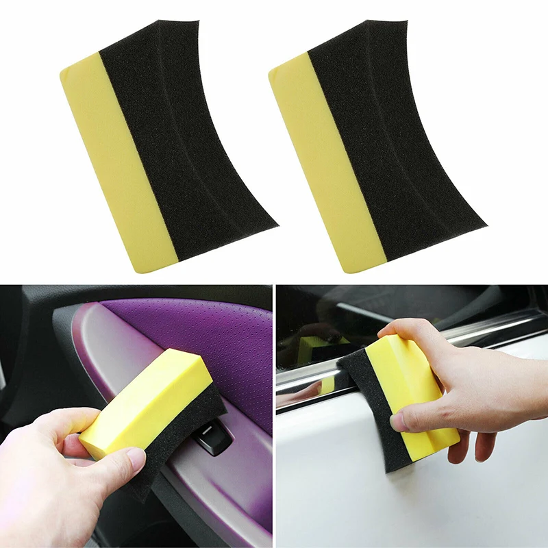 6pcs Tire Contour Dressing Applicator Pads Gloss Shine Color