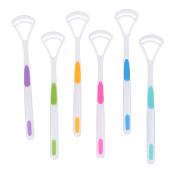 

1PCS Oral Tongue Clean Dental Care Cleaner Brush Scraper Breath Health Tool For Adults More Color