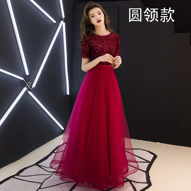 Блестками модные полной длины восточные вечерние женские Cheongsam шоу на сцене платье Qipao; элегантные туфли в стиле знаменитостей; для торжеств Платья De Festa