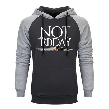

Hot 2019 New Fashion Cool Game Of Thrones Arya Stark Not Today Hoodies Sweatshirt Cotton Coat Tops Men Hip hop Street clothing