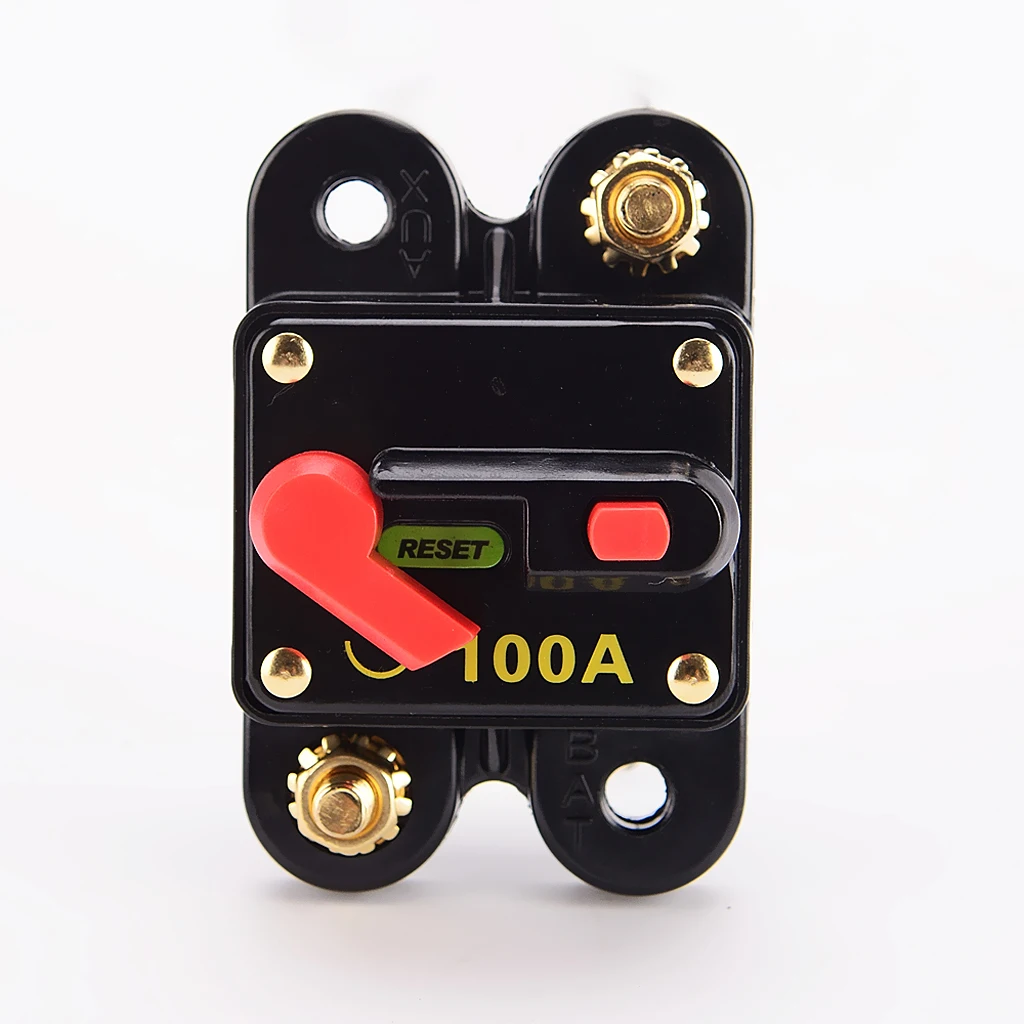 100 Amp Circuit Breaker with Manual Reset, for Marine Boat Trolling,12V- 24V DC, Waterproof