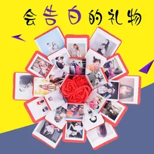 Новая Взрывная бумажная коробка на заказ юбилей скрапбукинга DIY Фотоальбом и подарок на день рождения коробка сюрприз упаковка подарочный пакет boitedra