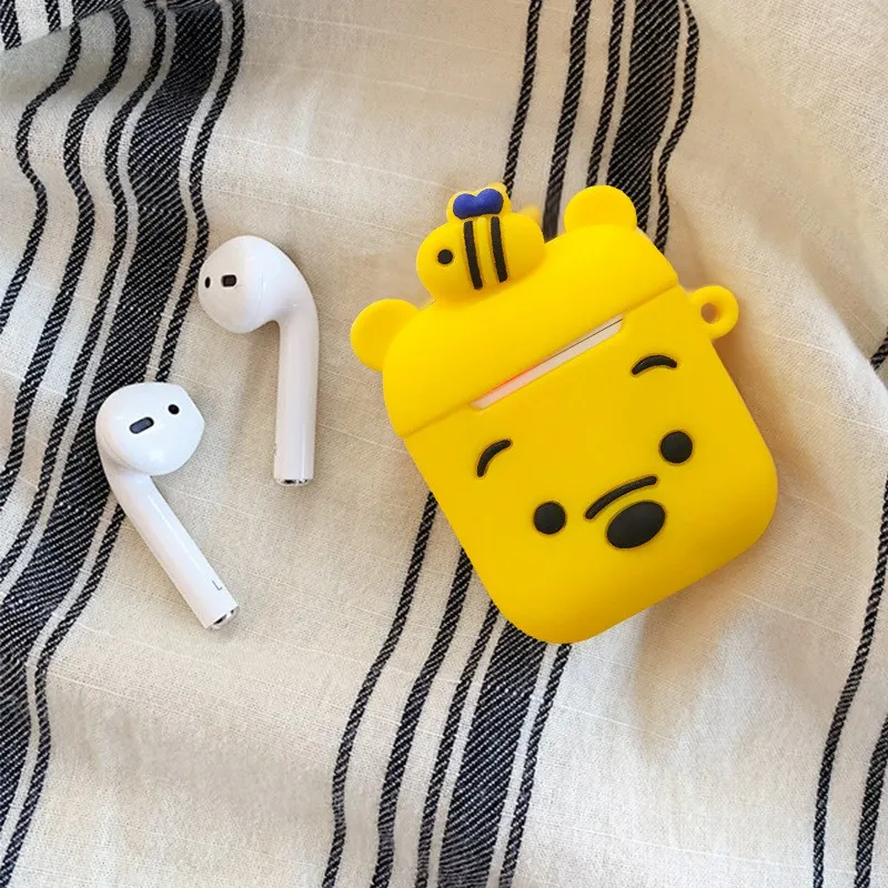C12 Силиконовый чехол для airpods 2 Чехол милые с рисунком брелок аксессуары защитный чехол для MacBook air стручки 에어팟 케이스 милые наушники чехол - Цвет: C12