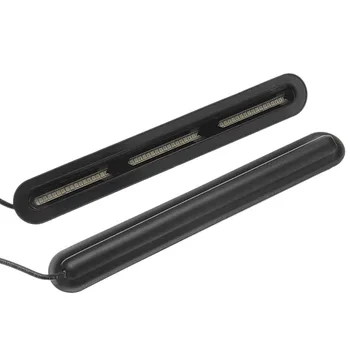 

2Pcs/1 Pair Fish Bone Type-Y Shaped Led Dual Color Car Rear Window Brake Light Tail Drl Flowing Turn Signal High Position Brake