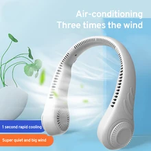 Ventilador com faixa de pescoço portátil, ar condicionado, refrigerador, ventilador com pescoço, 4000mah, usb, recarregável
