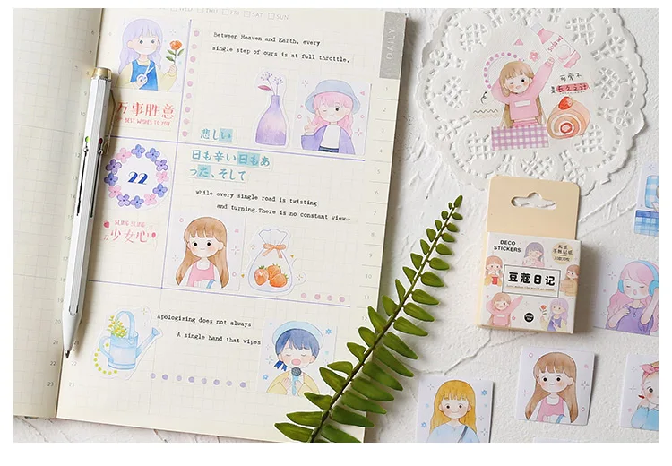 20 компл./лот Kawaii канцелярские наклейки на каждый день оплаты серии дневник декоративные Мобильный наклейки Скрапбукинг ручные поделки наклейки