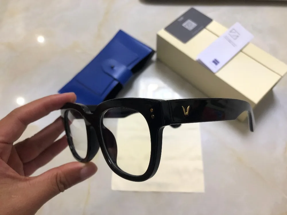 Женские модные защитные очки для глаз, корейский нежный бренд, V очки, Ретро стиль, анти-синий светильник, солнцезащитные очки, UV400, оригинальная посылка