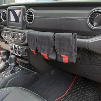 

Car Storage Bag Interior Inner Dashboard Co-pilot Black+Red Decoration