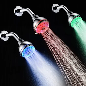 

Shower Small Spray Automatic Color Change Kitchen Pressurized Shower Shower Showerhead Head Bathroom Adapter Faucet Accessories
