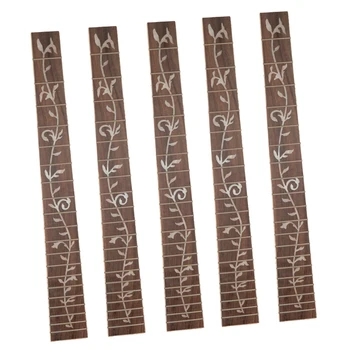 

5 Pieces 20 Frets 41in Acoustic Guitar Fretboard Plate Replacements, Tree of Life Pattern, Luthier Supply