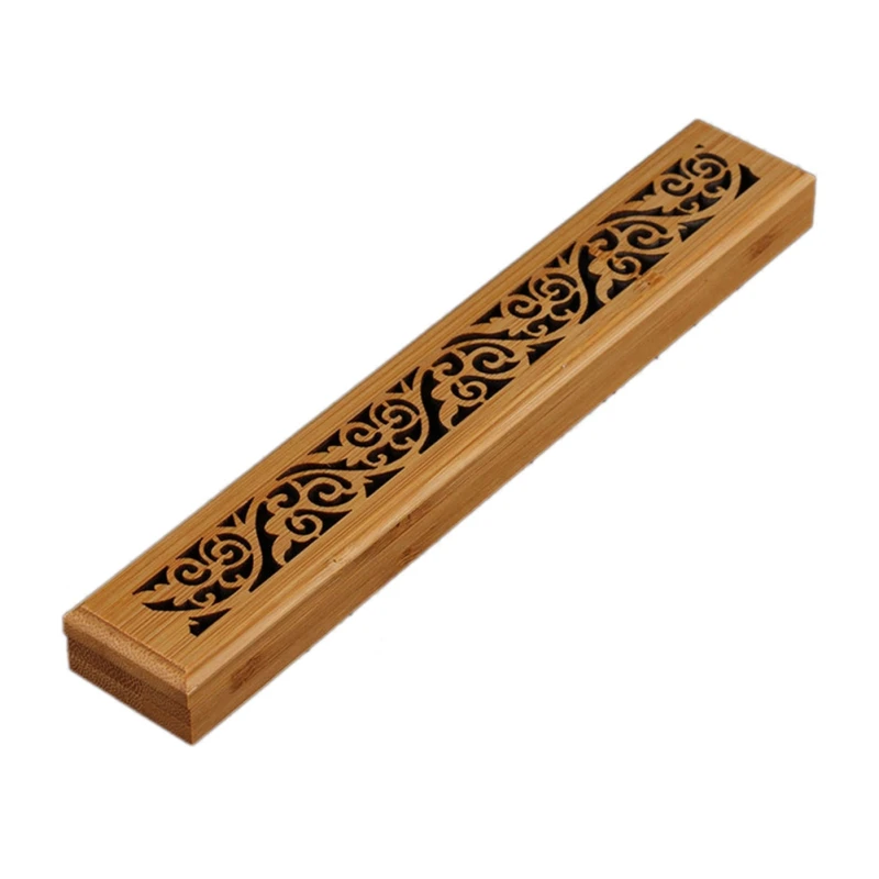 Ретро натуральный деревянный резной цветок ладан курильница Joss-stick вставленный держатель золовянный ароматерапия домашний декор ремесла - Цвет: C