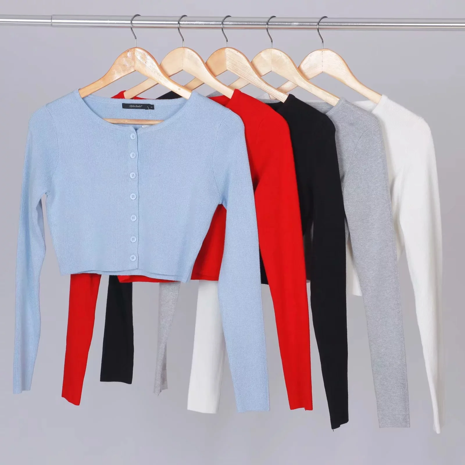 

Autumn Short Slim Knitted Cardigan Sweater Women 2019 Casual Long Sleeve Jumper Tops V Neck Solid Single Breasted Pull Femme New
