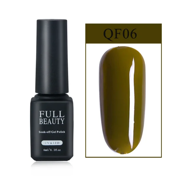 6 мл Гель-лак Hybrid Nails цветной полигель Vernis Полупостоянный УФ-гель для ногтей Гель-лак для ногтей для маникюра CHNG01-06 - Цвет: QF06