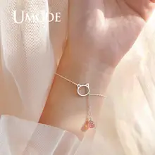 UMODE Клубника Кристалл Натуральный Камень женский браслет браслеты украшения Подарки для женщин подарок на день Святого Валентина UB0145