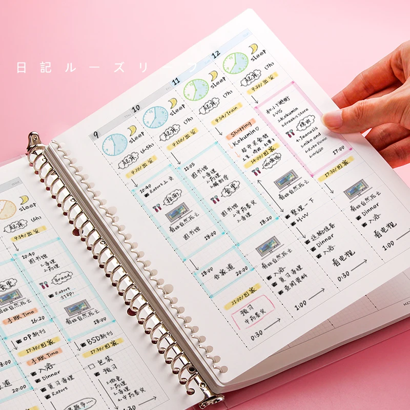 

2020 Notebook Agendas Planner Diary Weekly Spiral Organizer Libretas A5 Note Books Monthly Kraft Paper Schedule Filofax Calendar