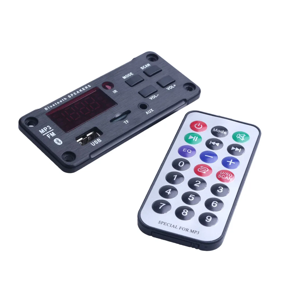Беспроводной Bluetooth MP3 WMA USB/SD/FM/AUX декодер плата пластина аудио модуль цветной экран MP3-плеер для автомобиля аксессуары