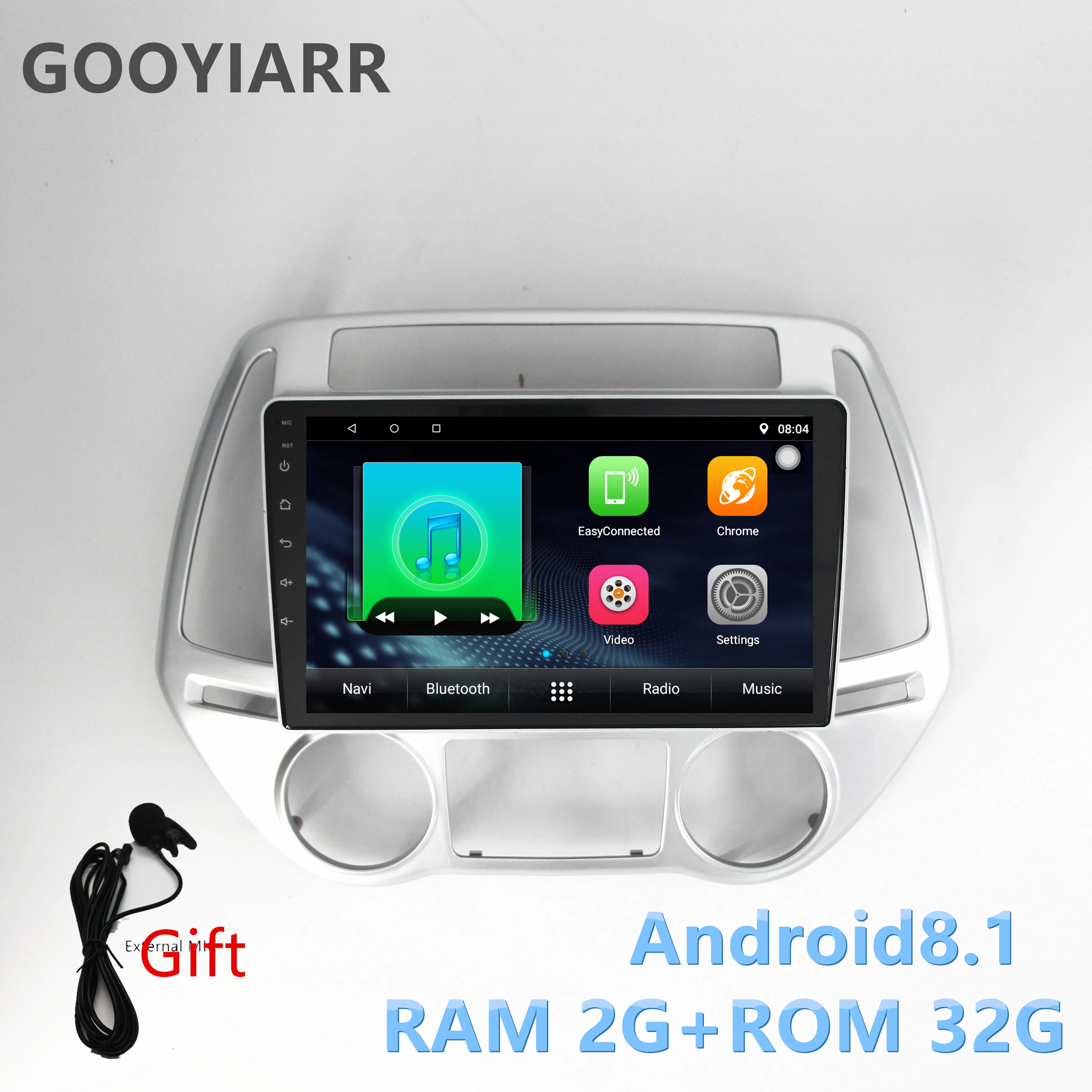 2din Android8.1 автомобильный gps-навигатор hyundai I20 I-20 2012 2013 автоматический мультимедийный плеер переменного тока 2G+ 32G с стерео радио wifi