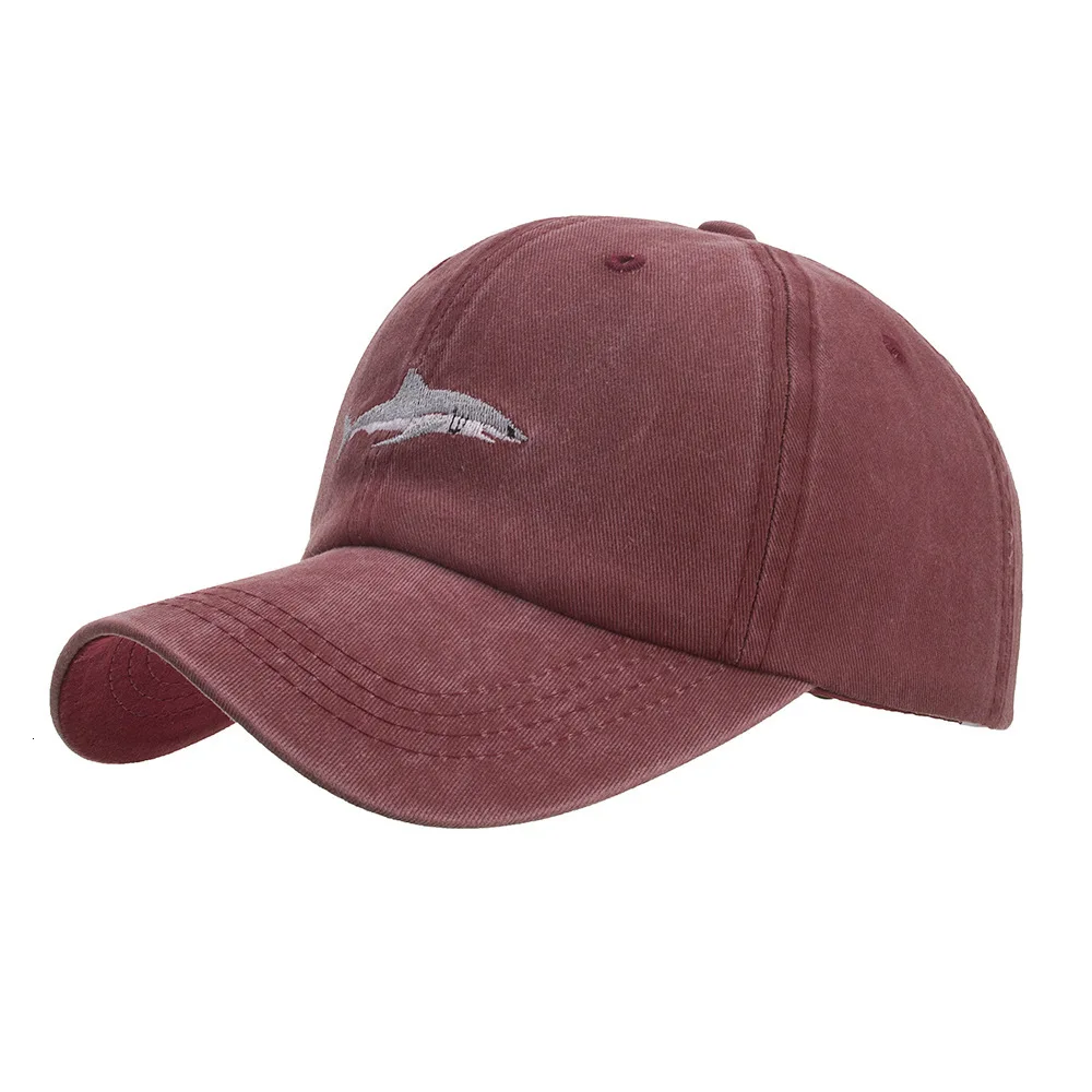 Много красивых лето маленькая Акула Бейсбол шляпа B573 - Цвет: claretred