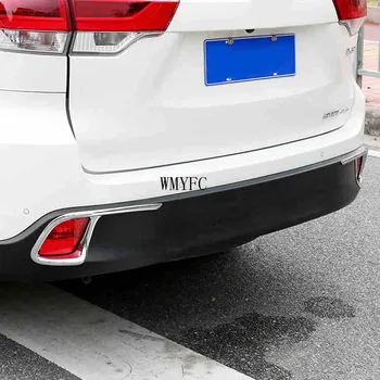 

For Toyota Highlander Kluger 2014 2015 2016-2018 Chrome Rear Bumper Reflector Fog Light Lamp Cover Trim Molding Garnish Frame