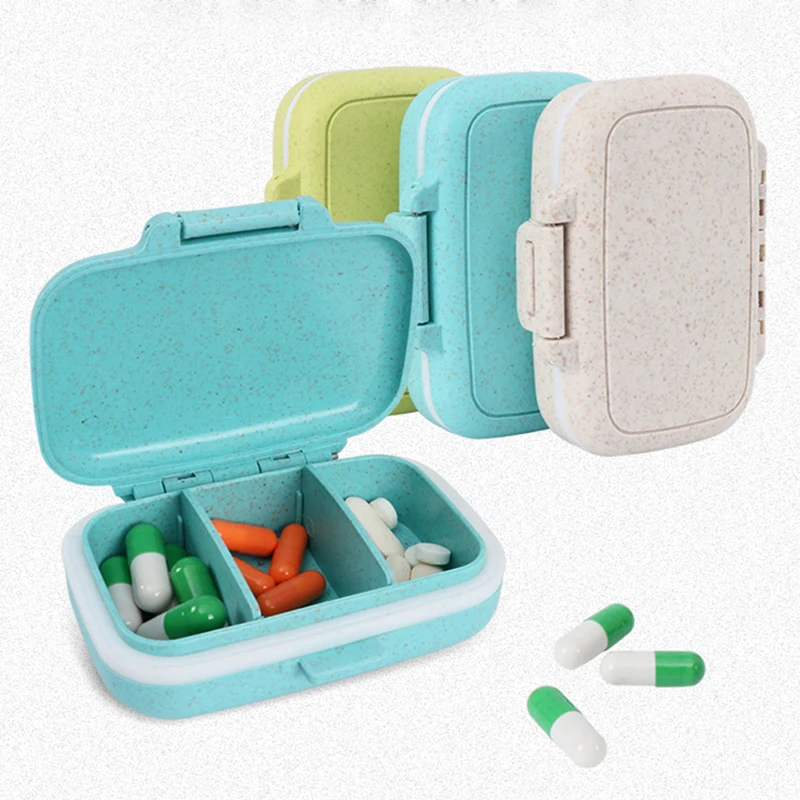 Portable Pill Case 3/6 Compartment Travel Vitamin Medicine Organizer Removable Inner Divider Container New