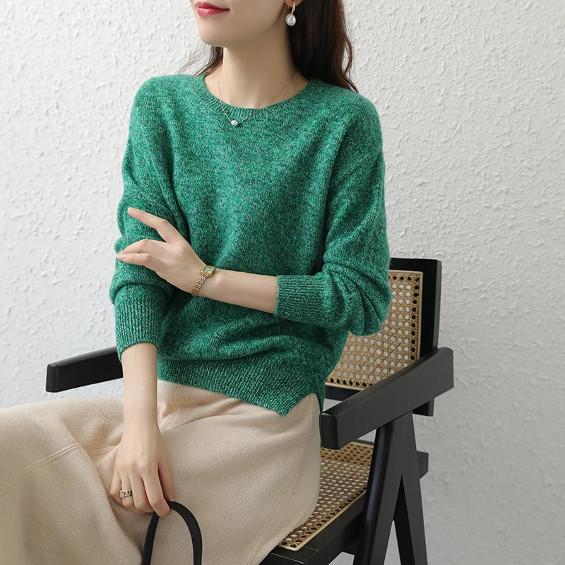 2020 Heahter Color Yarn Wool Sweater Women's Thick