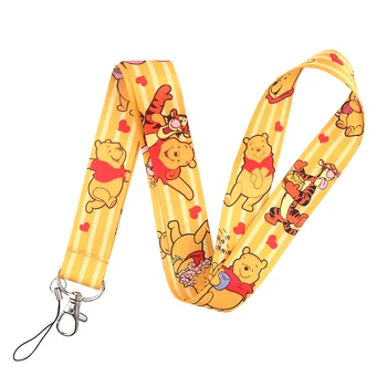

K1074 Wholesale 20pcs/lot Cute Bear New Fashion Lanyard Key Strap for Phone Keys Cartoon Lanyards ID Badge With Key Ring Holder