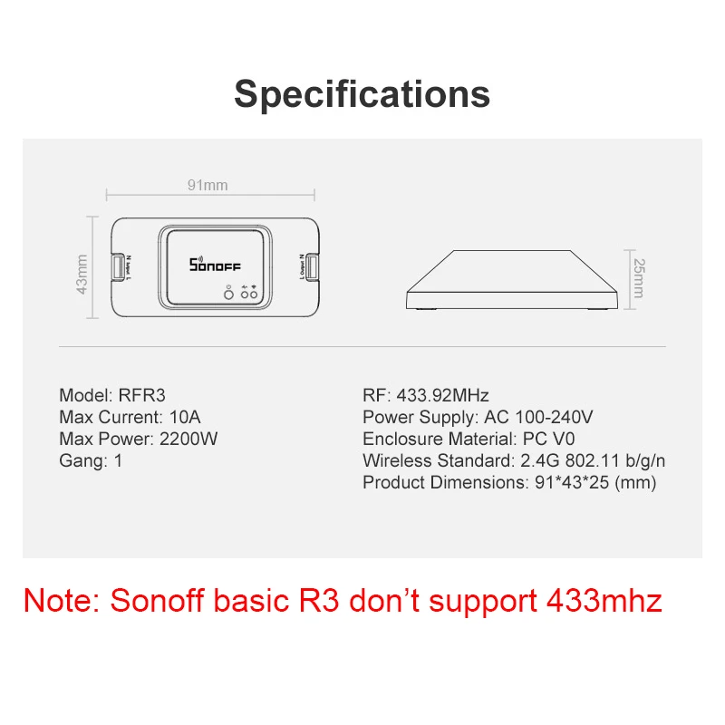 Sonoff RF Basic R3 беспроводной wi-fi-переключатель умный дом автоматизация модуль пульт дистанционного управления Поддержка отдыха API работа с google Home
