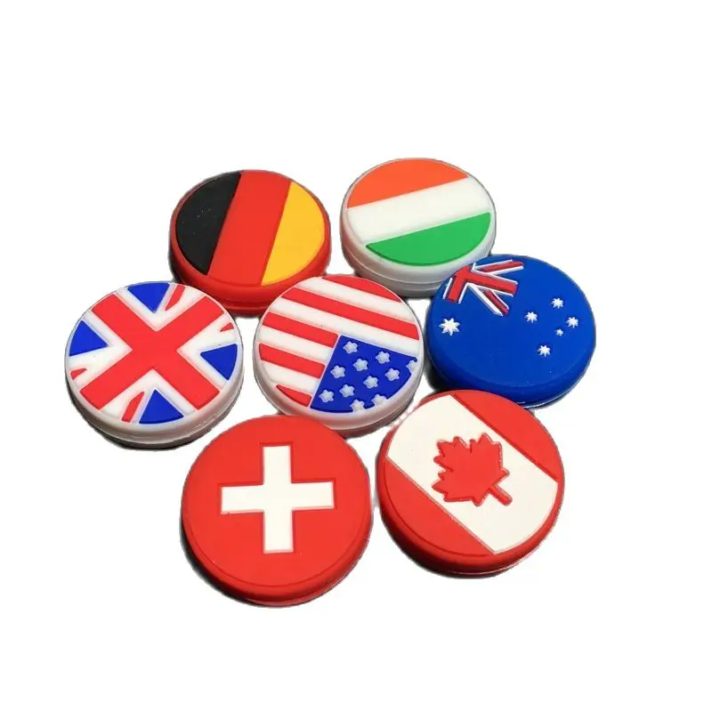 (50 pcs/lot) National flags tennis racket vibration dampener/tennis racquet damper