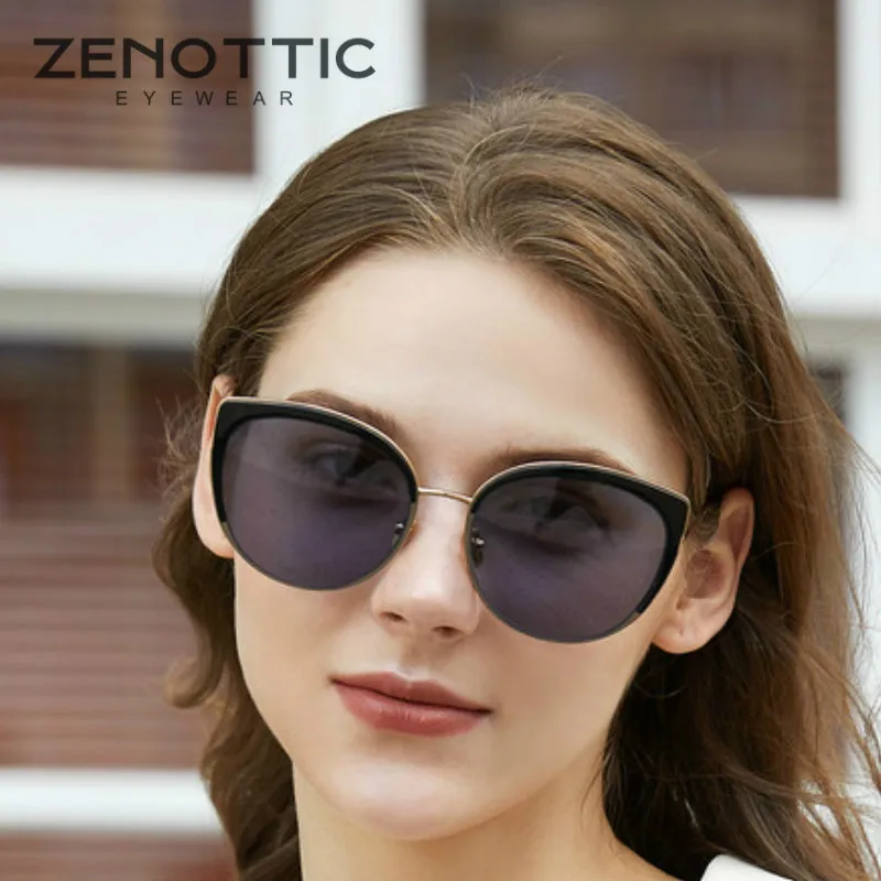 Солнцезащитные очки ZENOTTIC брендовые дизайнерские кошачий глаз поляризационные