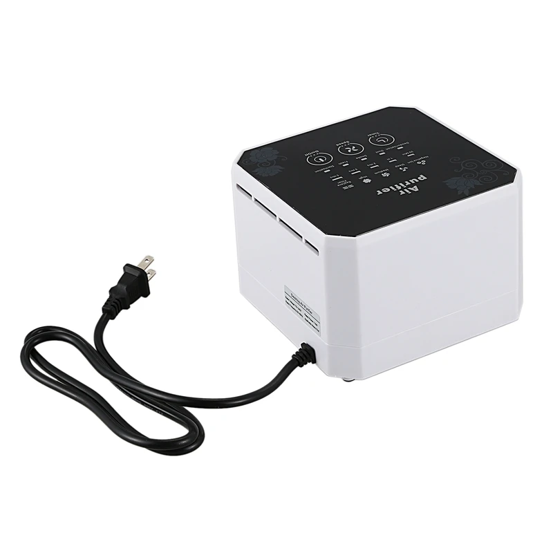 

Negative Ion Generator Air Purifier Home Desktop Mini Air Ion Generator Compact Air Purifier Home US Plug, White