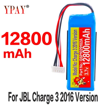 

High capacity 12800mAh GSP1029102A Battery for JBL Charge 3 2016 Version please check the place of 2 red wires