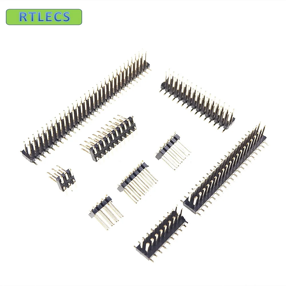 1.27mm Pitch 2x2-2x50 Pin Header Male SMD/SMT Double Row Connector PCB Solder