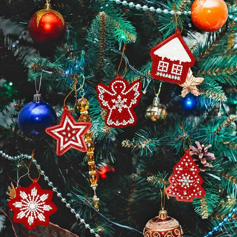 10 шт. DIY рождественские украшения Алмазная картина полная дрель специальная форма игрушки для рождественской елки Декоративные аксессуары для окон