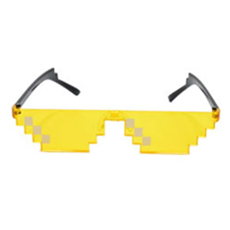 8 Bit Thug Life солнцезащитные очки для мужчин и женщин, Брендовые очки для вечеринки, мозаика, UV400, винтажные очки, унисекс, подарок, игрушка, очки - Название цвета: Yellow 1