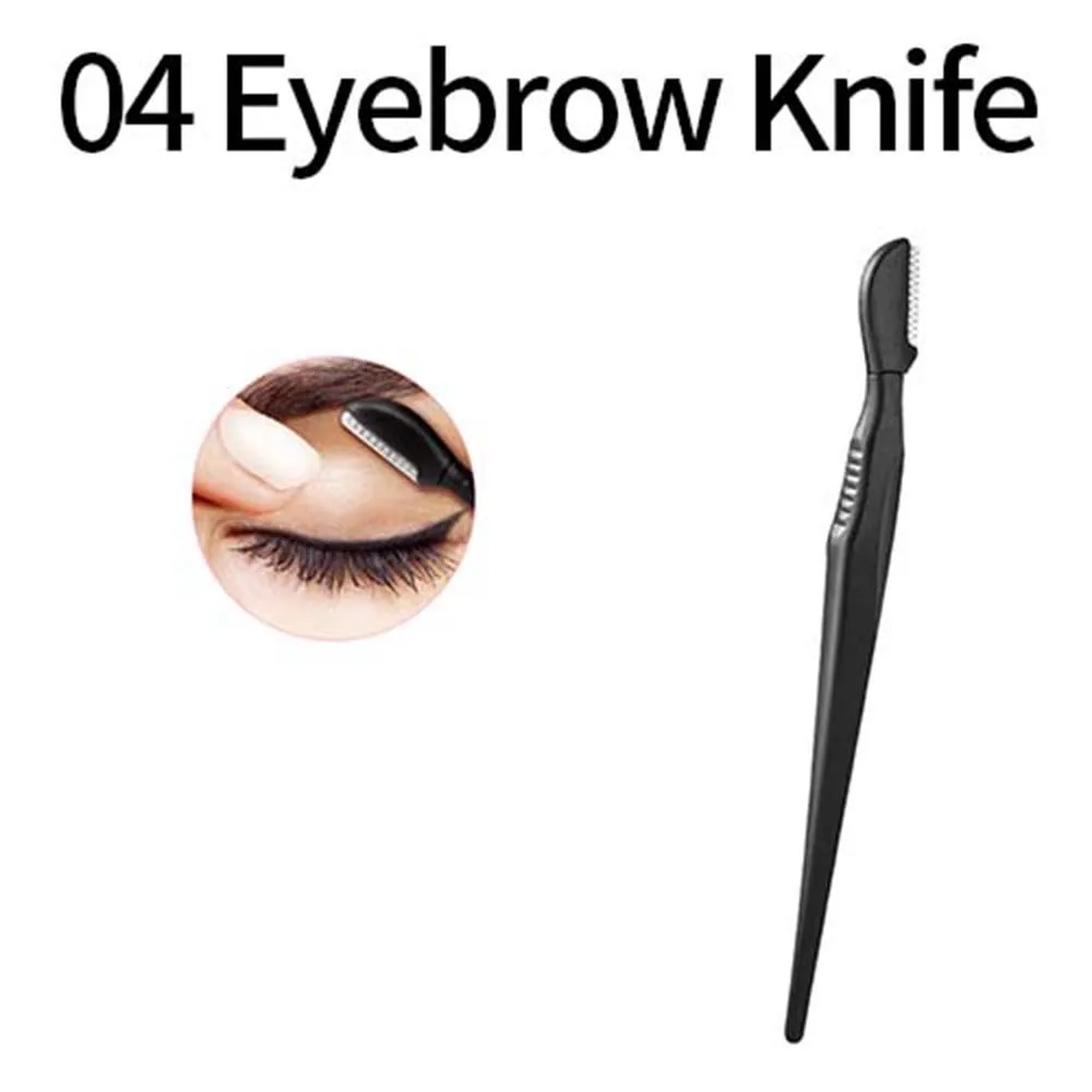 5pcEyebrow триммер черный розовый для бровей формовочный нож и ножницы комплект из двух предметов для женщин инструменты для красоты Инструменты для бритья инструменты для ухода за бровями набор